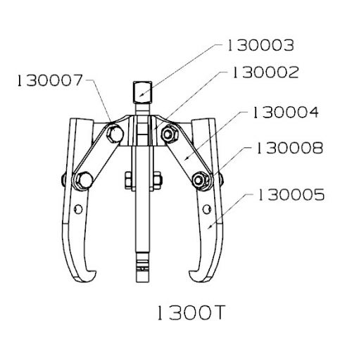 EXTRACTOR FORZA SERIE 1300T0 MECÁNICO DE 3 PATAS